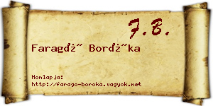 Faragó Boróka névjegykártya