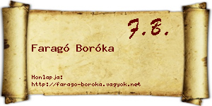 Faragó Boróka névjegykártya