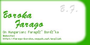 boroka farago business card